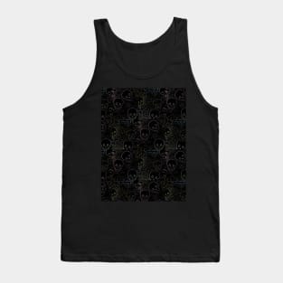 Fanny Halloween Glitter Skulls For Happy Hollyday Tank Top